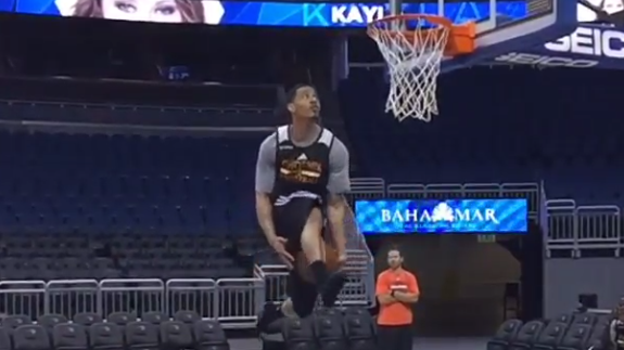 Gerald Green with an Impressive Dunk In His Socks