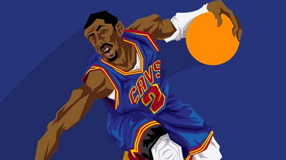 Kyrie Irving 'On Fire' Caricature Art