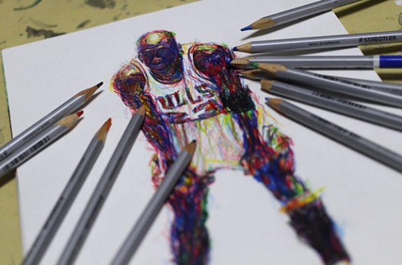 Michael Jordan Coloured Pencil Sketch