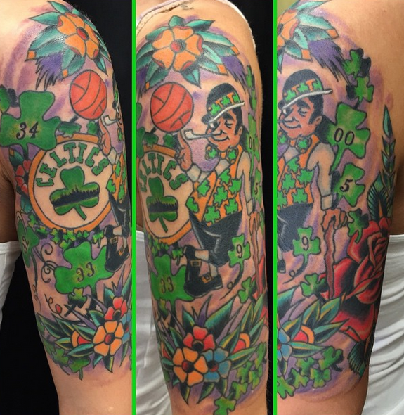Epic Boston Celtics Tattoo Sleeve