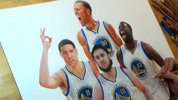 Golden State Warriors Core Four Time Lapse Illustration