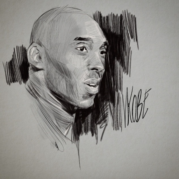 Kobe Bryant 'Black and White' Sketch