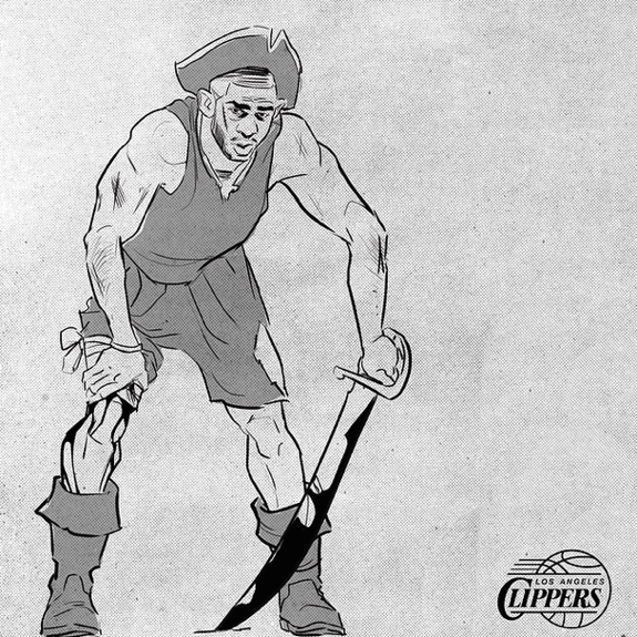 Chris Paul 'Clippers Pirate Captain' Sketch