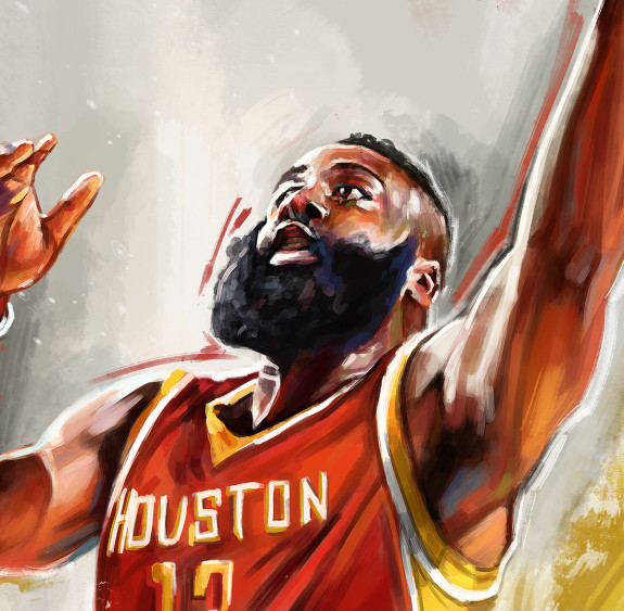 James Harden vs Russell Westbrook MVP Illustration – Hooped Up