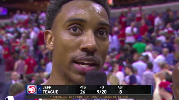 Jeff Teague Scores 28, Hawks Even Series