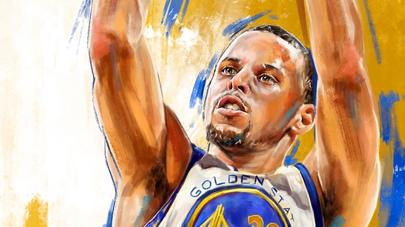 Stephen Curry 'NBA Playoffs' Painting