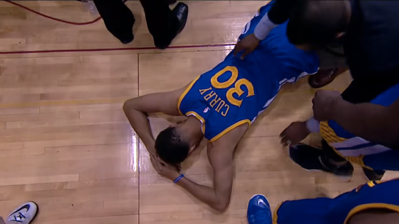 Stephen Curry Okay After Nasty Fall