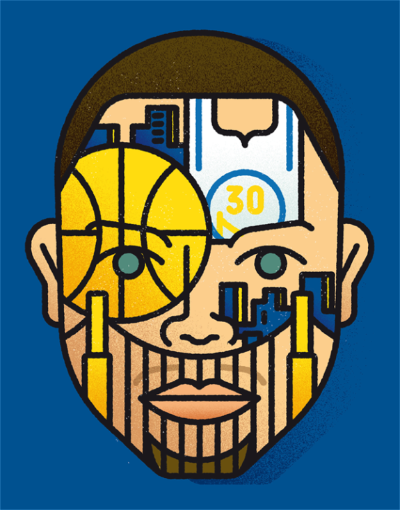 Stephen Curry 'Face of The Bay' Illustration