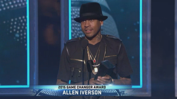Allen Iverson Receives the 2015 Game Changer Award