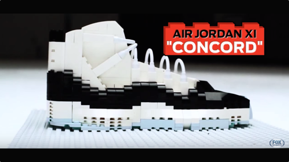 Air Jordan 11 Retro ‘Concord’ LEGO Replica Time Lapse