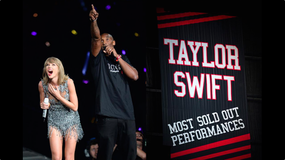 Kobe Bryant Presents Taylor Swift With a Championship Banner