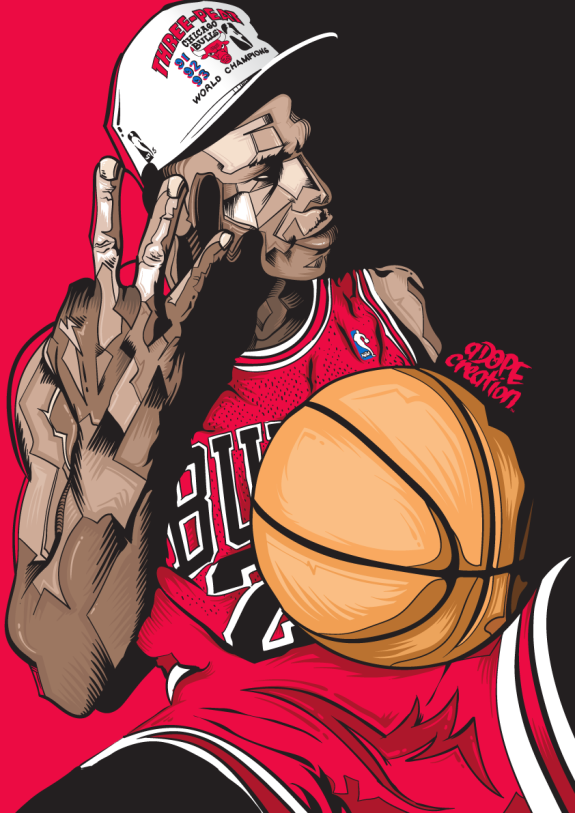 Michael Jordan ‘3-Peat’ Illustration