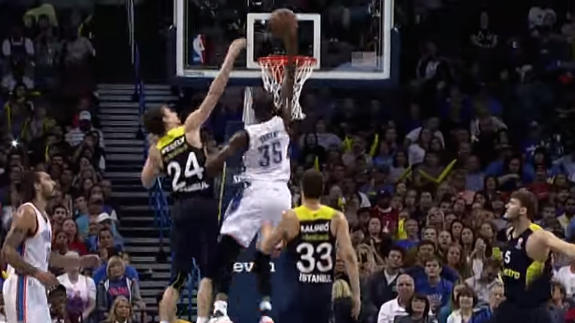 Kevin Durant Puts Jan Vesely On a Poster
