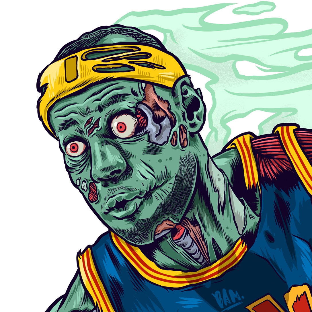 LeBron James Zombie Illustration
