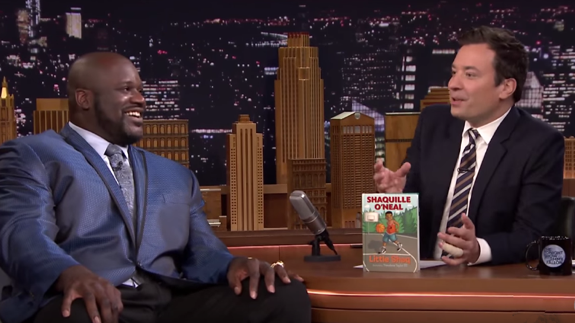 For the first time in a longtime. Big man Shaquille O'Neal was a guest on The Tonight Show Starring Jimmy Fallon