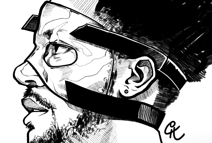Derrick Rose Masked Man Sketch