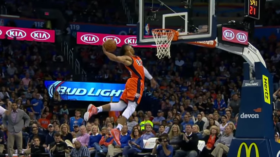 Russell Westbrook Steal and Hammer Dunk