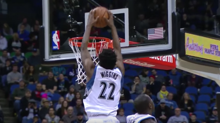 Andrew Wiggins Racks Up 32 and 10, Wolves Win