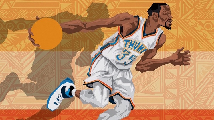 Kevin Durant 'Easy Money Sniper' Caricature Art