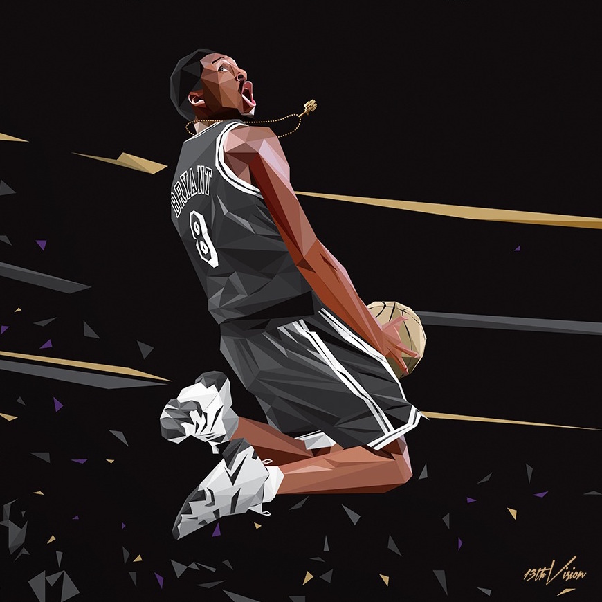 Kobe Bryant ‘Golden Black Mamba’ Art