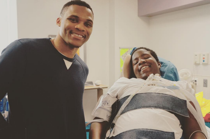 Russell Westbrook Visits Young Shooting Victim In Hospital