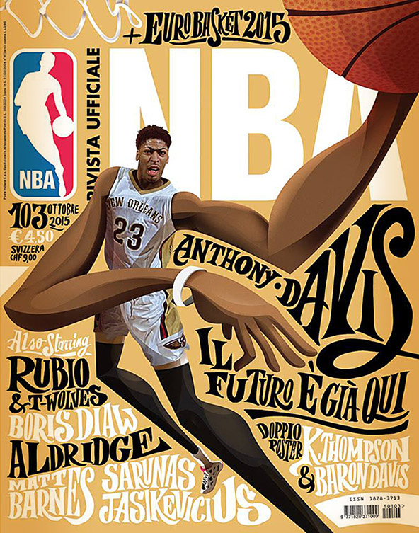 Anthony Davis Rivista Ufficiale NBA Cover Art