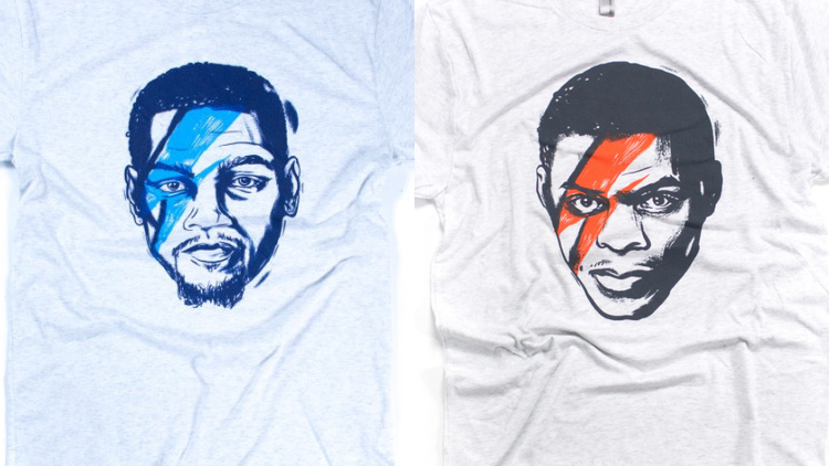 Kevin Durant and Russell Westbrook x David Bowie Tee