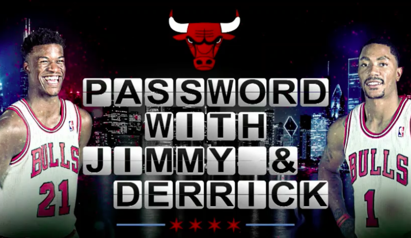 Derrick Rose and Jimmy Butler Play Password