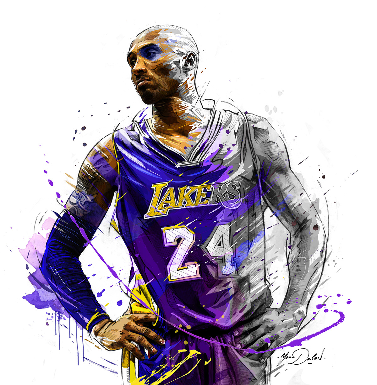 Kobe Bryant Living Color Painting