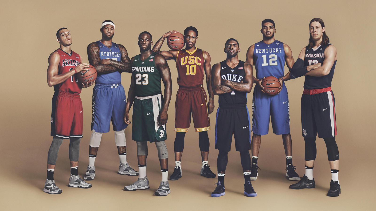 NBA Stars x March Madness In Nike College Uniforms