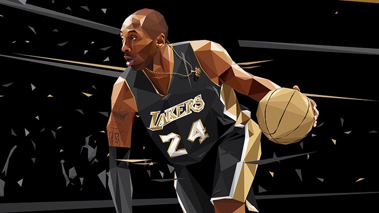 Kobe Bryant '24K Golden Black Mamba' Illustration