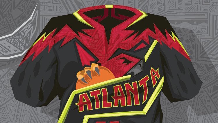 Atlanta Hawks Dashiki Illustration
