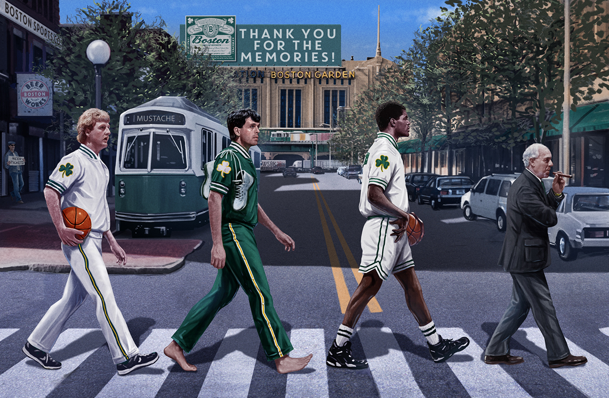 Celtics x Beatles Illustration