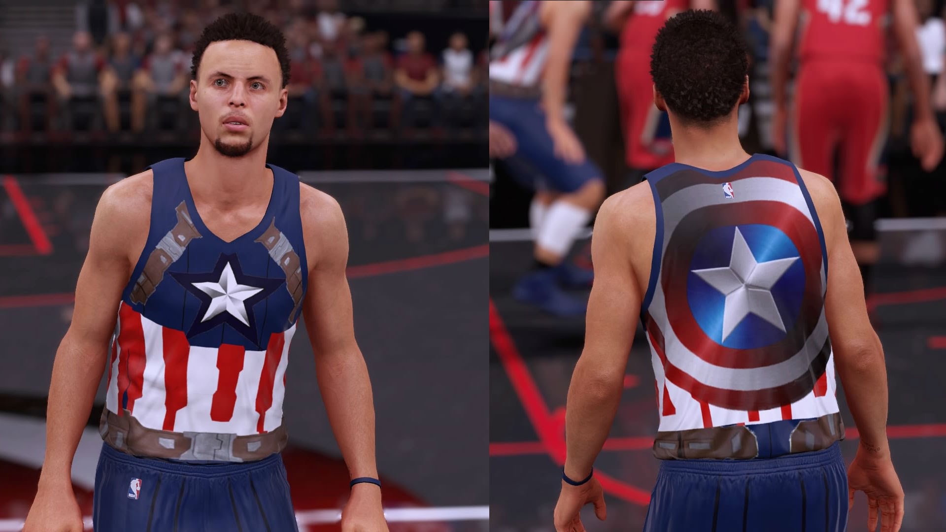Stephen Curry x Captain America NBA 2K16 Uniform