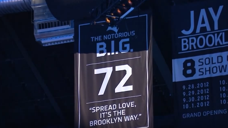 Brooklyn Nets Raise B.I.G to Banners