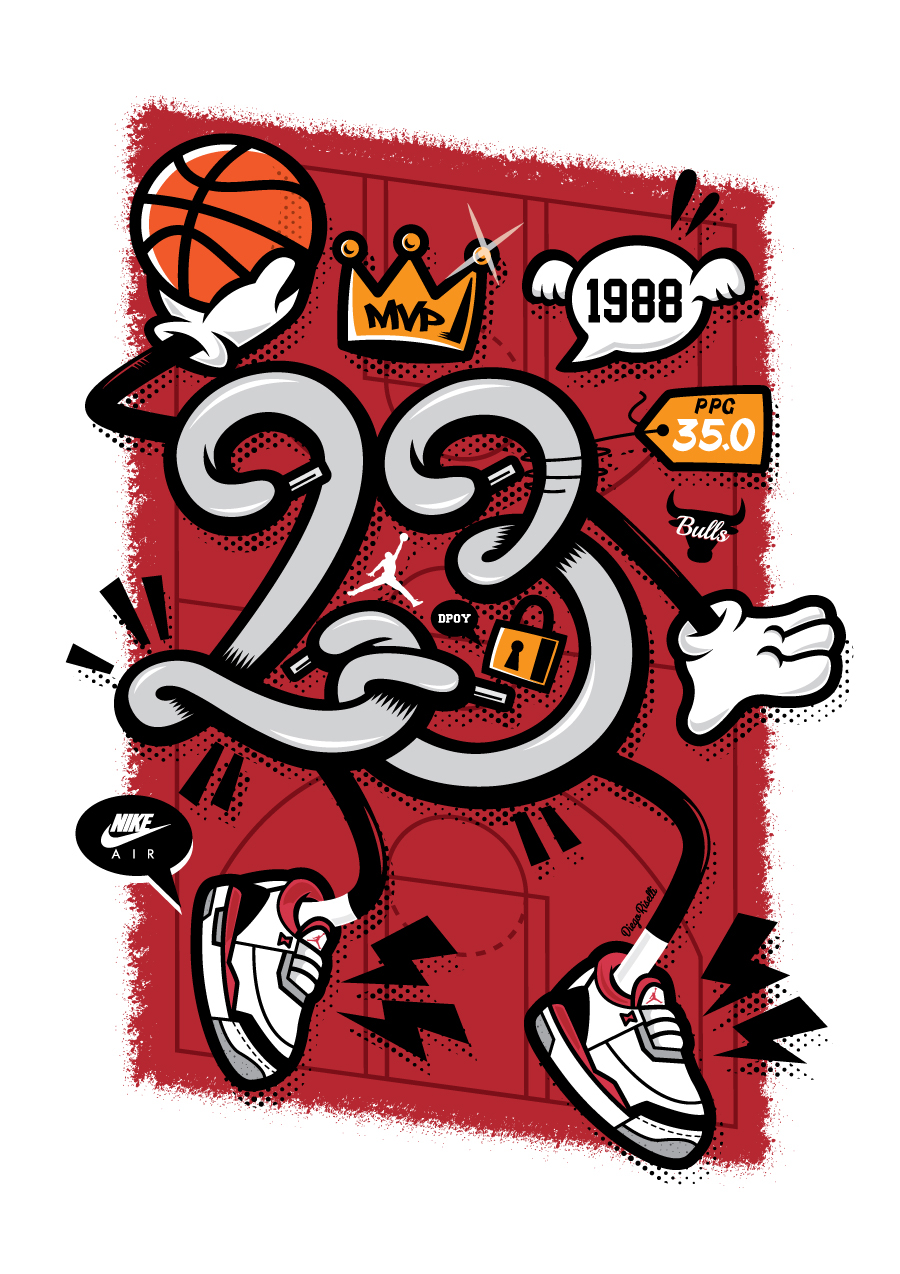 Michael Jordan AJ3 Celebration Illustration